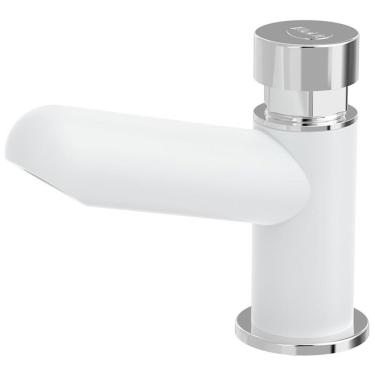 Imagem de Torneira Blukit de Mesa Reta Temporizada ABS Branca