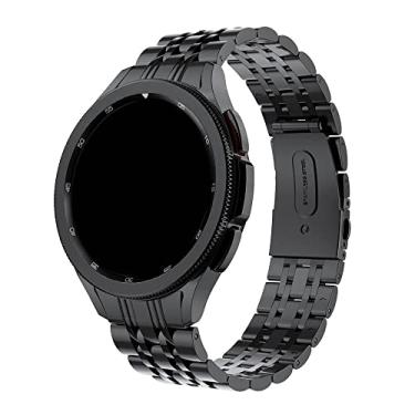 Imagem de Pulseira Metal 7 Elos LTIMPORTS, compativel com Galaxy Watch 6 - Galaxy Watch6 Classic - Galaxy Watch 5 - Galaxy Watch5 Pro - Galaxy Watch 4 - Galaxy Watch4 Classic (Preto)
