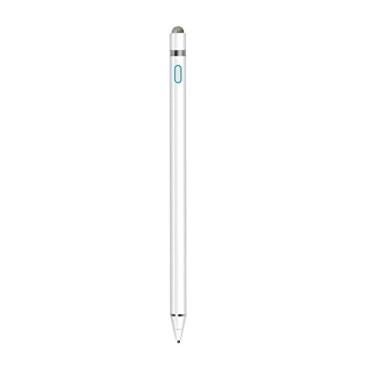 Imagem de Caneta capacitiva ativa ipad stylus ios compatível com android telefone móvel tablet caneta de pintura tela sensível ao toque caneta caneta stylus cabeça de pano universal branco