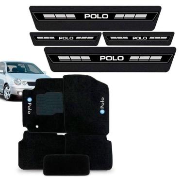Imagem de Tapete Carpete Bordado + Soleira VW Polo 2003 a 2005
