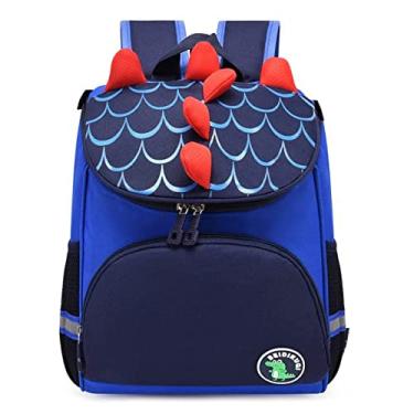 Imagem de Mochila Bolsa Infantil Crianças Animais Bebês Respirável IBMKIDS (Royal Blue Dinosaur)