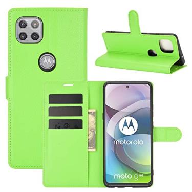 Imagem de YUNCHAO Caixa de telefone Para Motorola Moto G 5G Litchi Texture Horizontal Flip Capa Protetora com Suporte e Slots de Cartão e Carteira capa para celular