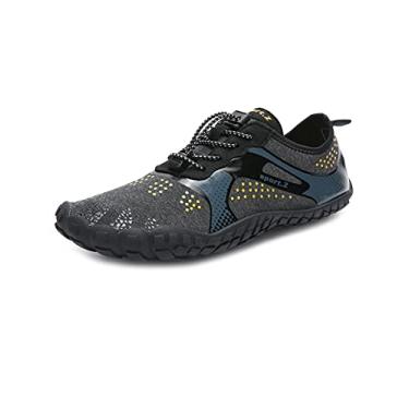 Imagem de Legou Sapatos respiráveis de tamanho grande, sapatos de cinco dedos, sapatos de praia de verão secagem rápida cinza preto 33.5