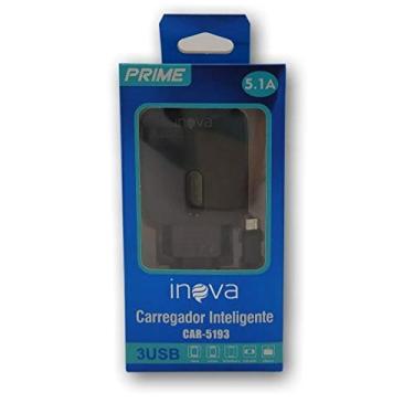 Imagem de Carregador inteligente Inova Prime 18w 5v 3.1A Celular Preto - CAR-G5176