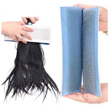 Imagem de Suporte de desenho de suporte de cabelo para extensão de cabelo a granel Ferramentas profissionais de estilo Hackle Cartão de desenho de extensões de cabelo com agulha,50x9cm