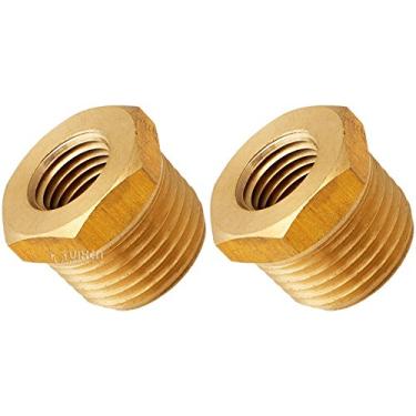 Imagem de Vixen Horns Encaixe redutor de rosca de latão NPT macho de 1/2" para tanques de trem/buzina de ar - pacote de dois acessórios VXA1214-2