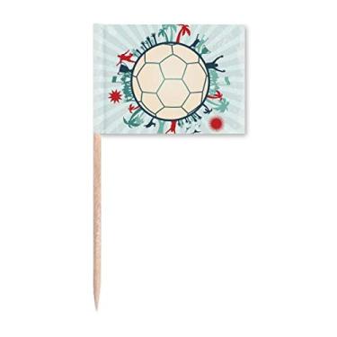 Imagem de Earth Trees Futebol Futebol Esportes Palito de Dente Bandeira Marcador Topper Decoração de Festa