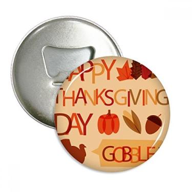Imagem de Broche multifuncional com estampa de peru para o Dia de Ação de Graças e abóbora