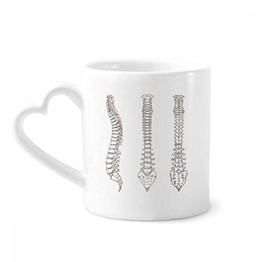 Imagem de Skeleton Sketch Spine Caneca humana café cerâmica copo de coração de vidro