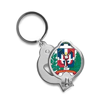 Imagem de Cortador de unhas de aço inoxidável com emblema nacional da República Dominicana