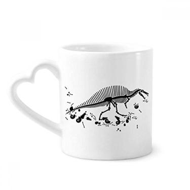 Imagem de Caneca de dinossauro com ossos de osso enorme caneca de café cerâmica copo de coração de vidro