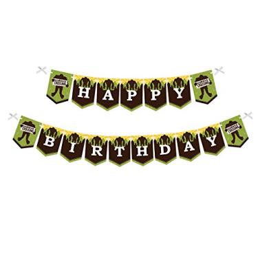 Imagem de Big Dot of Happiness Sasquatch Crossing - Bigfoot Birthday Party Bunting Banner - Birthday Party Decorations - Happy Birthday