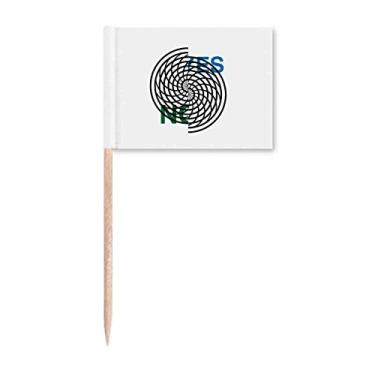 Imagem de Marcadores de palito de dente com linha de círculo negativo afirmativo para decoração de festa