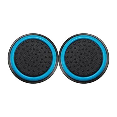 Imagem de 1 Par de Grips Compatível com controle Joystick Playstation 3 4 5 PS3 PS4 PS5 Xbox One S X Series S X Nintendo Wii U Protetora Anti Derrapante Silicone Proteção do Botão Analógico (Azul Claro)
