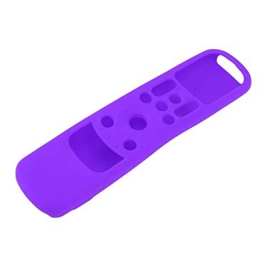 Imagem de Capa de Controle Remoto, Recortes Precisos Amigáveis ​​para a Pele Antiderrapante Silicone Impede Quedas Capa Protetora de Controle Remoto para TV Inteligente(Roxa)