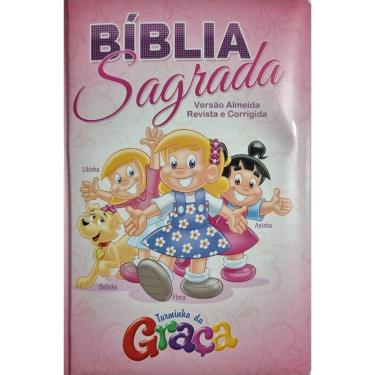 Imagem de Bíblia Turminha Da Graça Rosa Capa Almofadada