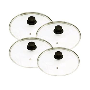 Imagem de Jogo 4 Tampas de Vidro Avulsas para Panelas 26 e 28 cm