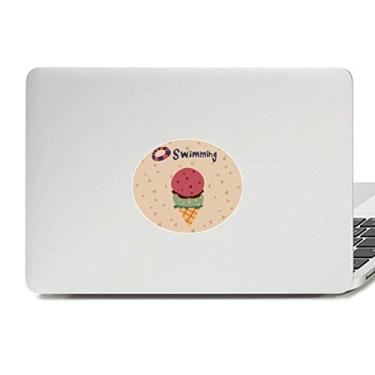 Imagem de Adesivo de notebook com emblema de vinil de sorvete doce boia de natação de verão