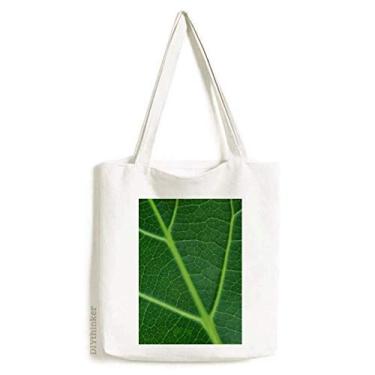 Imagem de Bolsa sacola de lona verde escuro com estampa de ilustração natureza bolsa de compras casual bolsa de mão