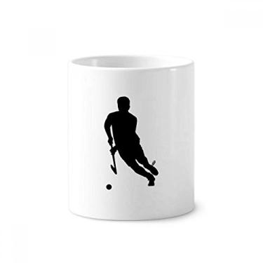 Imagem de Hockey Sports Running Physical Education Suporte para caneta escova de dentes Caneca de cerâmica branca 355 ml