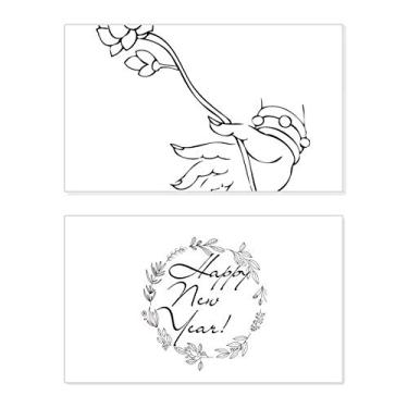 Imagem de Culture Lotus Hand Simple Illustration Pattern New Year Festival Greeting Card Bless Message Gift