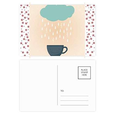 Imagem de Rain Cloud Cup Smile Face Weather Christmas Christmas Flower Celebration Cartão postal Blessing Mailing Card