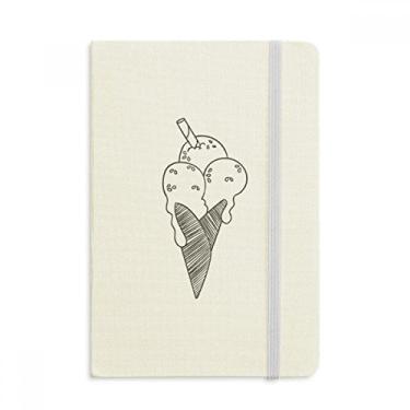 Imagem de Caderno de pasta de sorvete de sésamo com desenho em tecido oficial capa dura para diário clássico