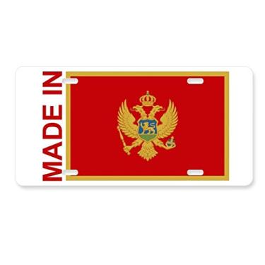 Imagem de DIYthinker Placa de licença Made in Montenegro Country Love Decoração de aço inoxidável