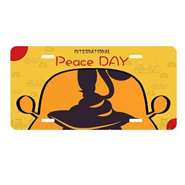 Imagem de DIYthinker Abóbora monstro chapéu gato Halloween placa placa etiqueta decoração carro dia da paz