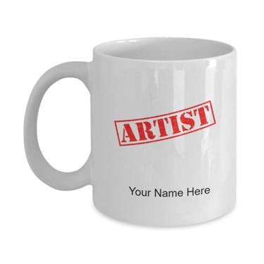 Imagem de Caneca de artista personalizada, copo de café de artista, ideia de presente de artista, copo de café de artista personalizado, caneca de artista personalizada - Caneca de café de 325 ml