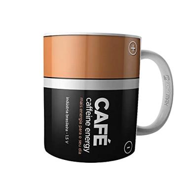 Imagem de Caneca Café Pilha Caffeine Energy Geek Nerd Humor Meme
