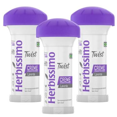 Imagem de Kit Desodorante Twist Antitranspirante Lavanda Herbissimo 45g c/3 unidades
