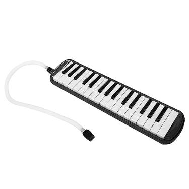 Imagem de Melodica Piano De Sopro De 32 Teclas, Instrumento De Sopro De Gaita De Teclado Com Bolsa De Transporte Portátil Kit De Bocal De Trompete Para Iniciantes, Crianças, Presente De Música Divertido(Preto)