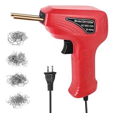 Imagem de Conjunto de ferramentas de reparo de rachaduras de painel portátil para máquina de solda de plásticos corte térmico grampeador a quente conjunto de ferramentas para reparo de plásticos com luz LED