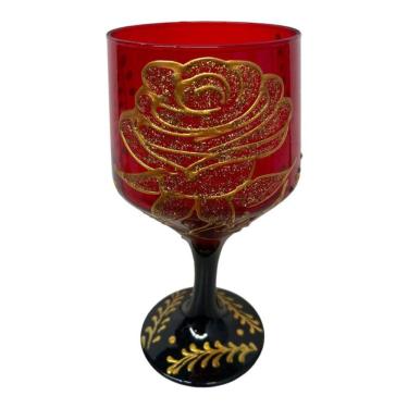 Imagem de Taça Pomba Gira Preta Vermelha Rosa Buffet Cristal 300ml