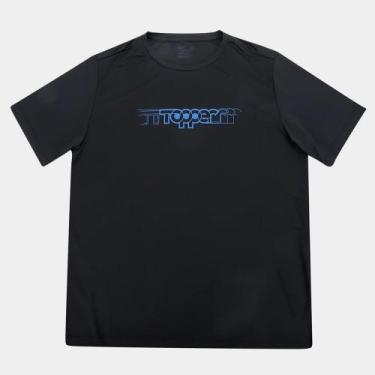 Imagem de Camiseta Topper Masculina Treino Stamp Logo New Plus Preto