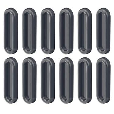 Imagem de Puxador de armário instantâneo autoaderente com puxador de gaveta com puxador de porta deslizante adesivo para janelas de vidro, guarda-roupas, botão de descascar e colar sem furadeira, cinza - 12