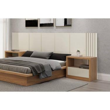 Imagem de Cabeceira Casal Queen 300x120cm em MDF Dalla Costa Off White
