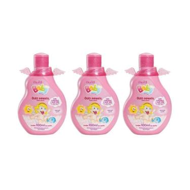 Imagem de Oleo Corporal Muriel Baby 100Ml Rosa - Kit Com 3Un