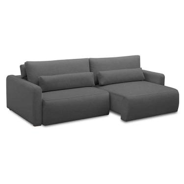Imagem de sofá 4 lugares retrátil e reclinável siena veludo gafite