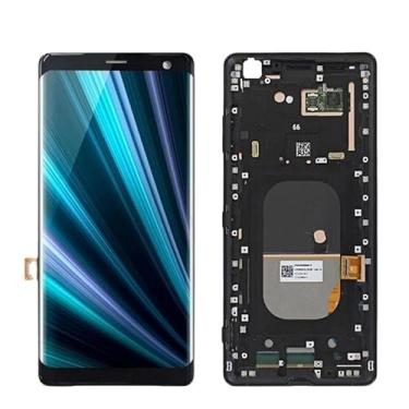 Imagem de SHOWGOOD 15.2 cm Amoled para Sony Xperia XZ3 LCD Display Touch Screen Digitalizador H9436 H8416 H9493 com moldura LCD para Sony XZ3 Display (roxo com moldura)