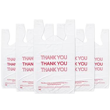 Imagem de Mr. Pen - Sacolas de camiseta Thank You, 29,5 cm x 16,5 cm x 53,3 cm, pacote com 100, sacos de plástico, sacos de agradecimento, sacos de plástico com alças, sacos de camisetas, sacolas de compras de plástico, sacolas de compras de plástico, sacos de plástico a granel