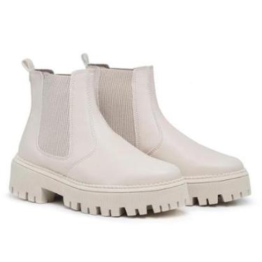 Imagem de Bota Feminina Chelsea Cano Baixo Coturno Tratorado Botina Leve Conforto-Feminino