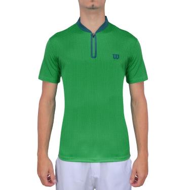 Imagem de Camiseta Wilson Slam Zip Verde e Azul-Masculino