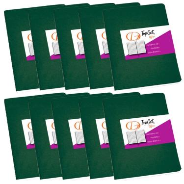 Imagem de Kit 10x Caderneta 14x21cm A5 40 Folhas Pautadas Tupi TopGet