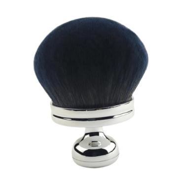 Imagem de predolo Pincel corporal de maquiagem extragrande blush compacto multifuncional autobronzeador pincel de blush facial para blush rosto e corpo, argente