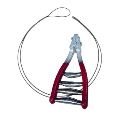 Imagem de Dynwave Braçadeira de partida de corda, ferramenta de extensão, fio de cabeça larga, 4 molas, equipamento portátil de tênis, profissional para badminton, Vermelho