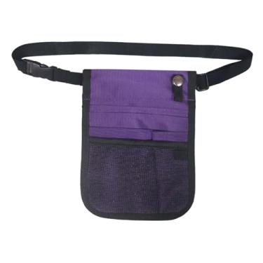 Imagem de Tachiuwa Pochete para enfermeira, pacote de cintura utilitária, portátil ajustável, bolsa de cinto para ferramentas de enfermeira, organizador de enfermagem, roxo