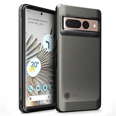 Imagem de VENA Capa OutCross para Google Pixel 7 Pro, proteção contra quedas de nível militar, capa protetora de camada dupla à prova de choque - cinza grafite/preto