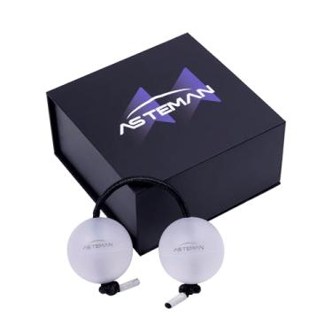 Imagem de AS TEMAN Rhythm Ball Asalato Shaker Kashaka Instrumento de percussão, adequado para iniciantes adultos, bolas brancas com corda preta (duas bolas com uma mão)